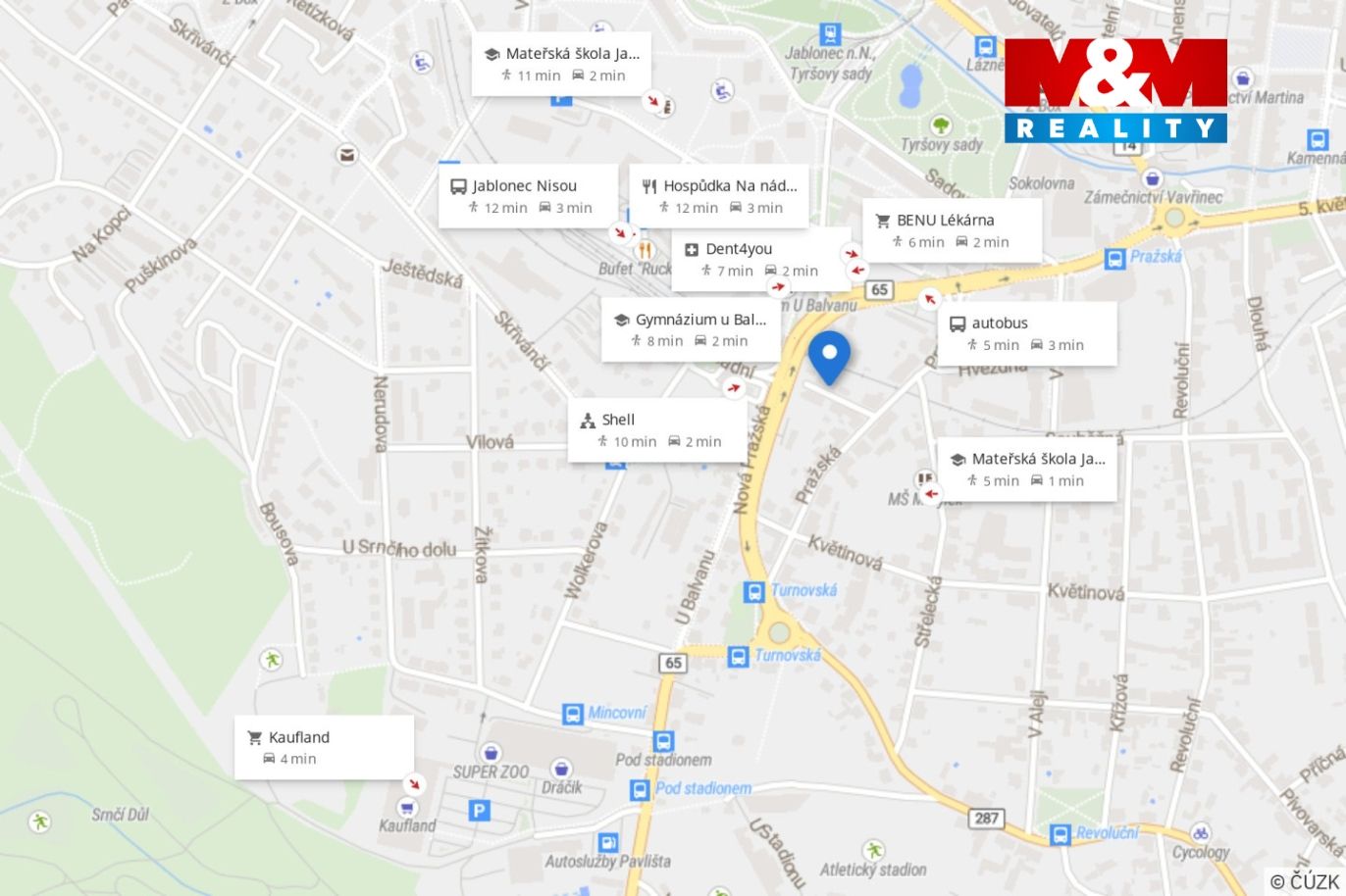 Mapa okolí