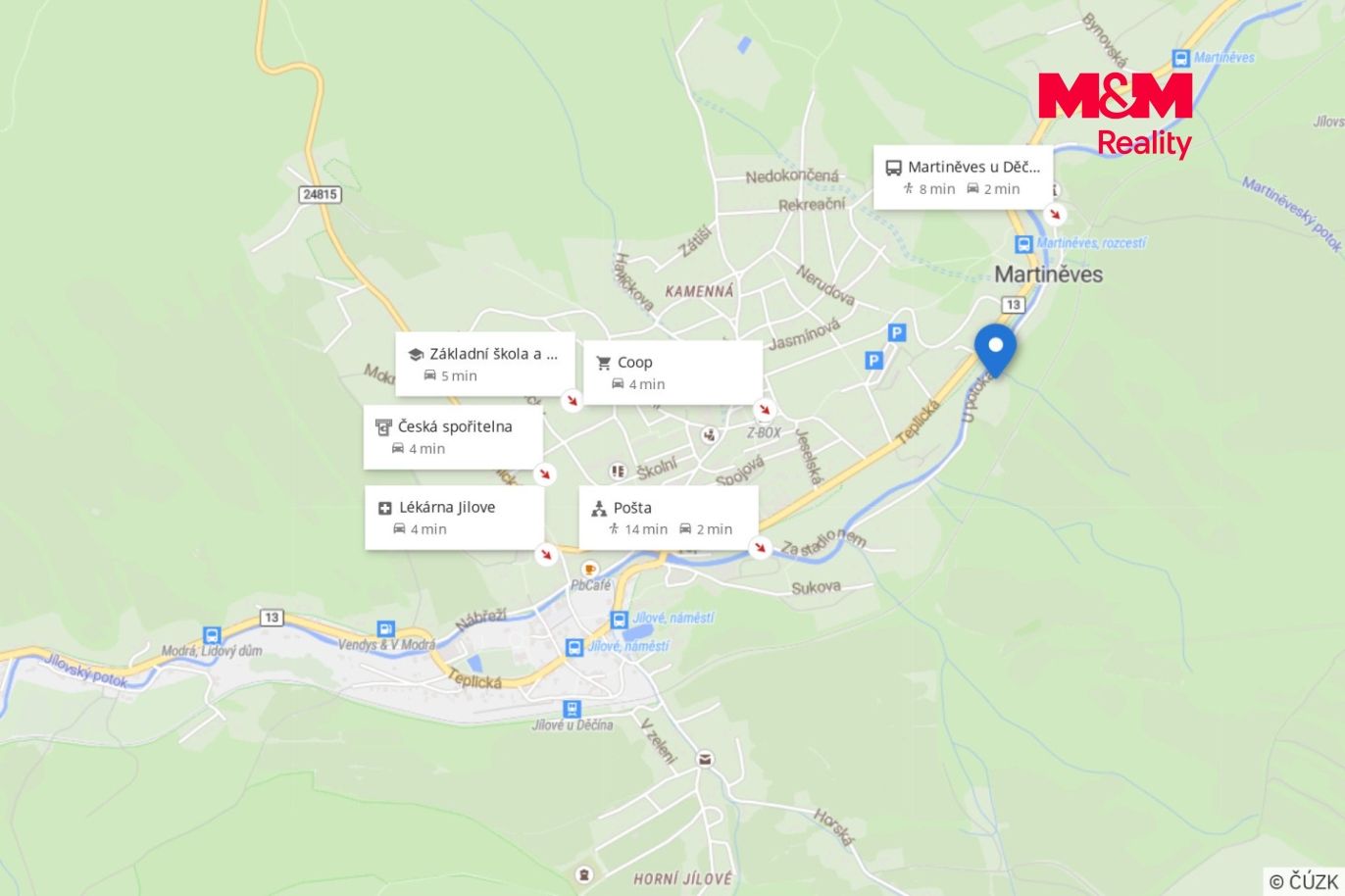 Mapa okolí