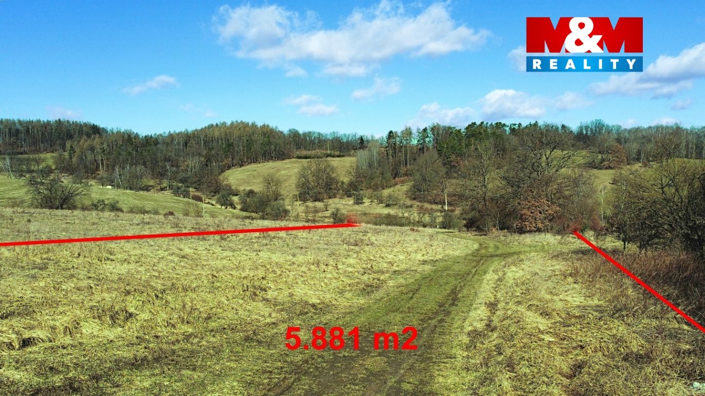 Prodej louky v Mirošovicích, 5881 m2