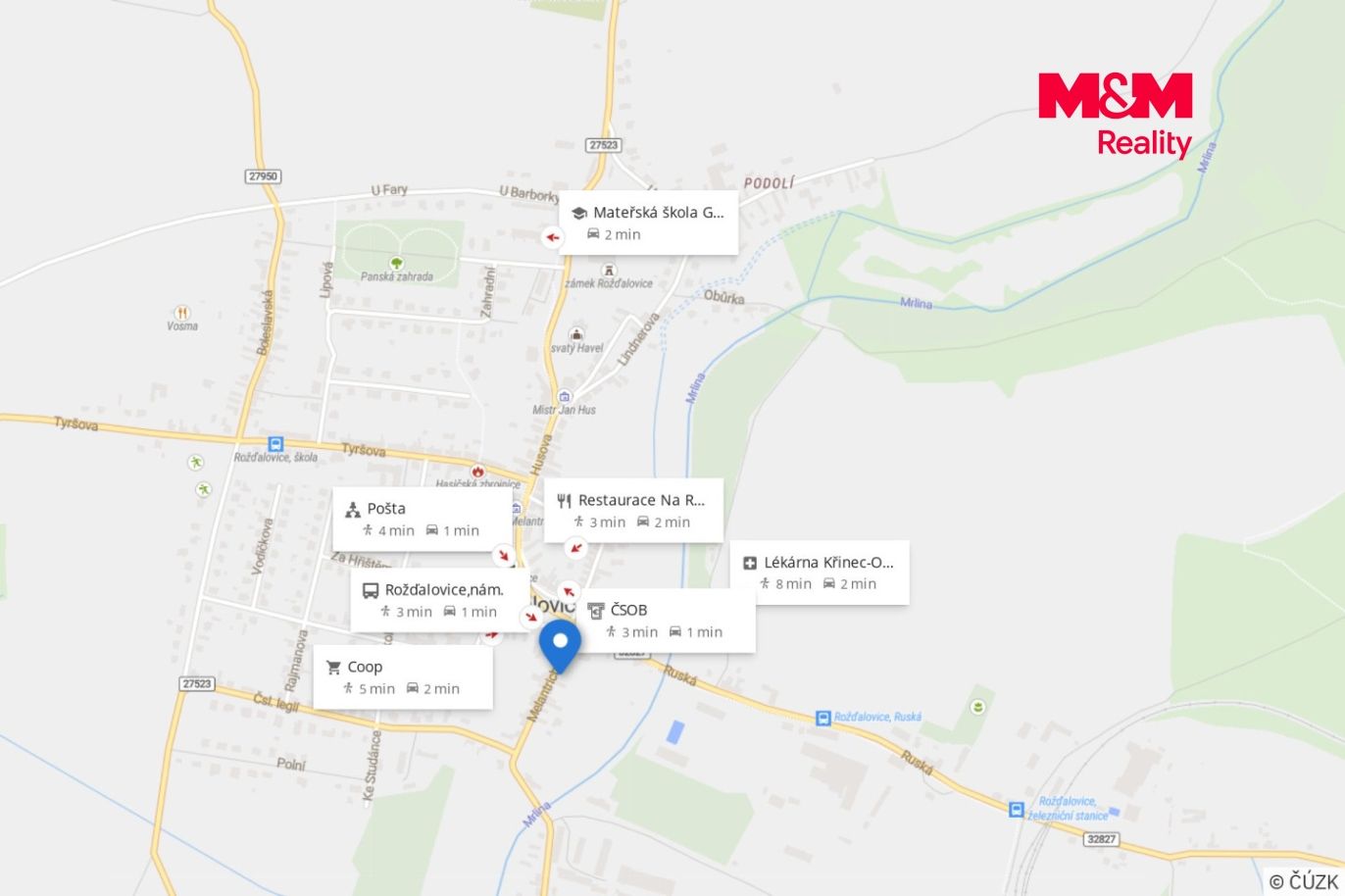 Mapa okolí