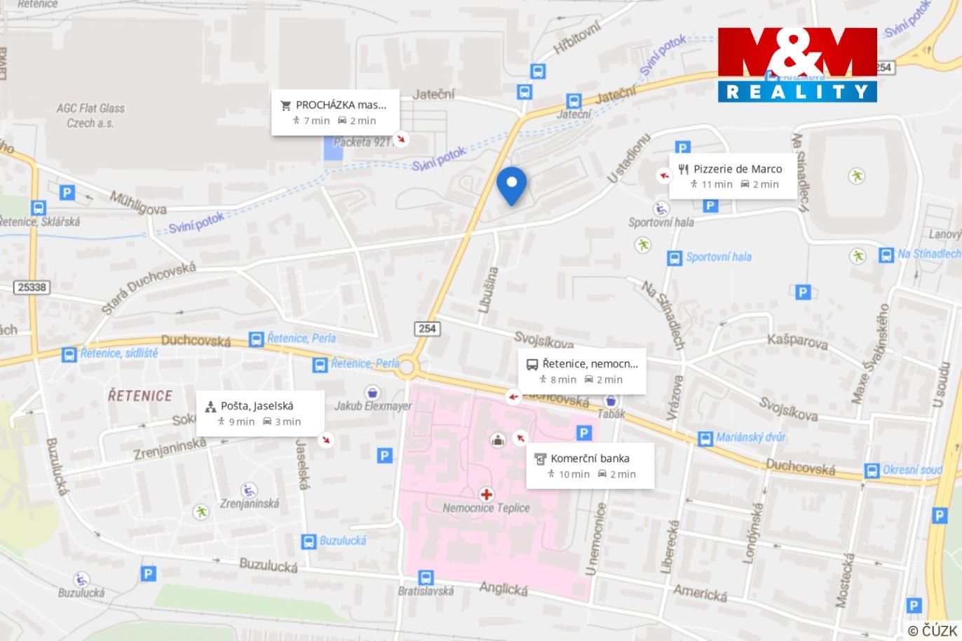 Mapa okolí