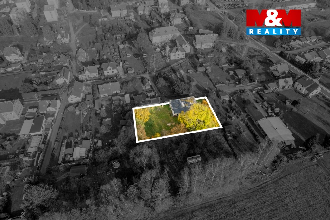 Letecký pohled na dům