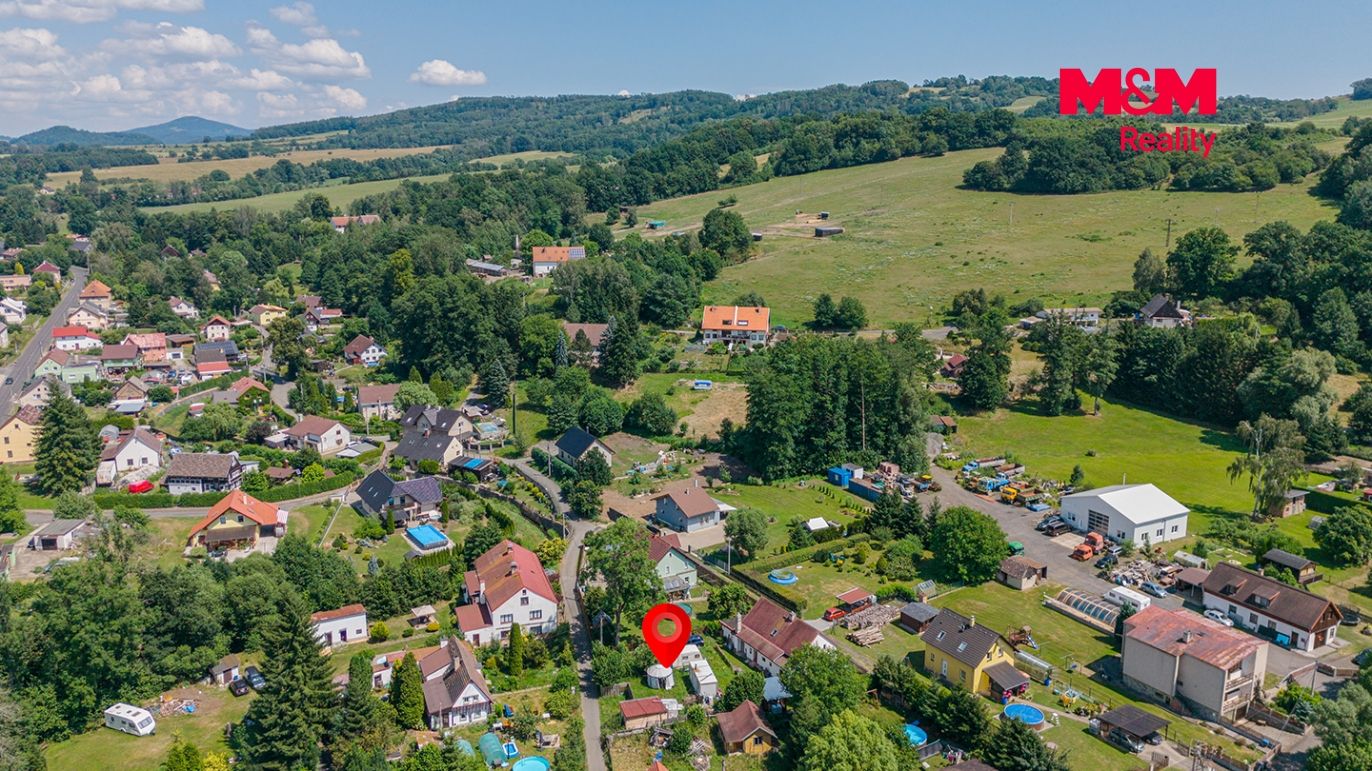 pohled na pozemek