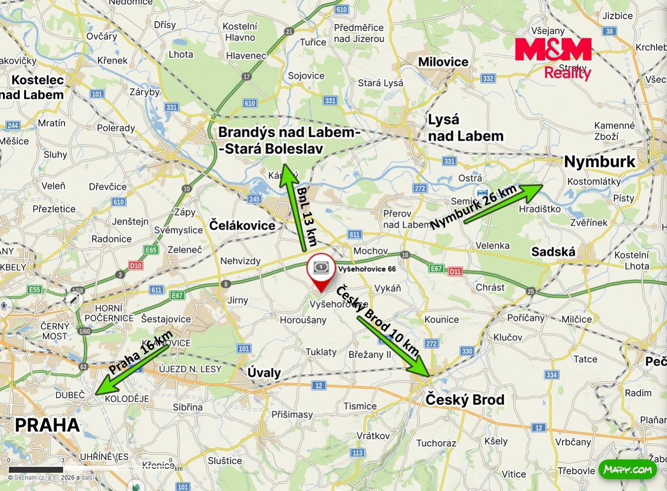 Mapa okolí