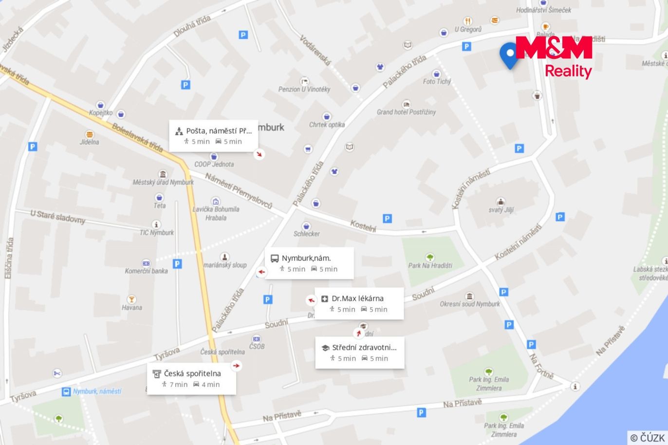 Mapa okolí