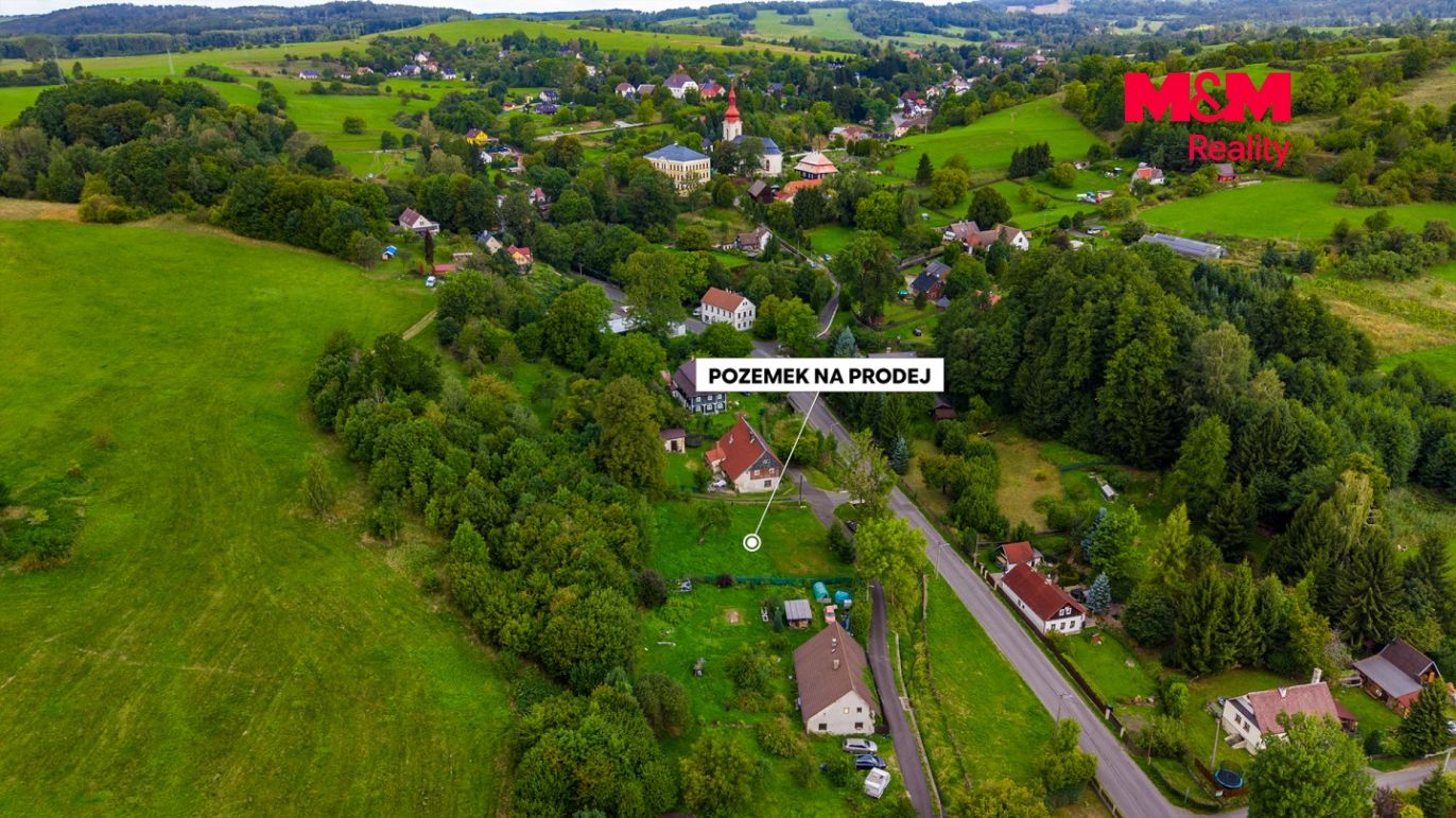 pohled na pozemek + okolí 