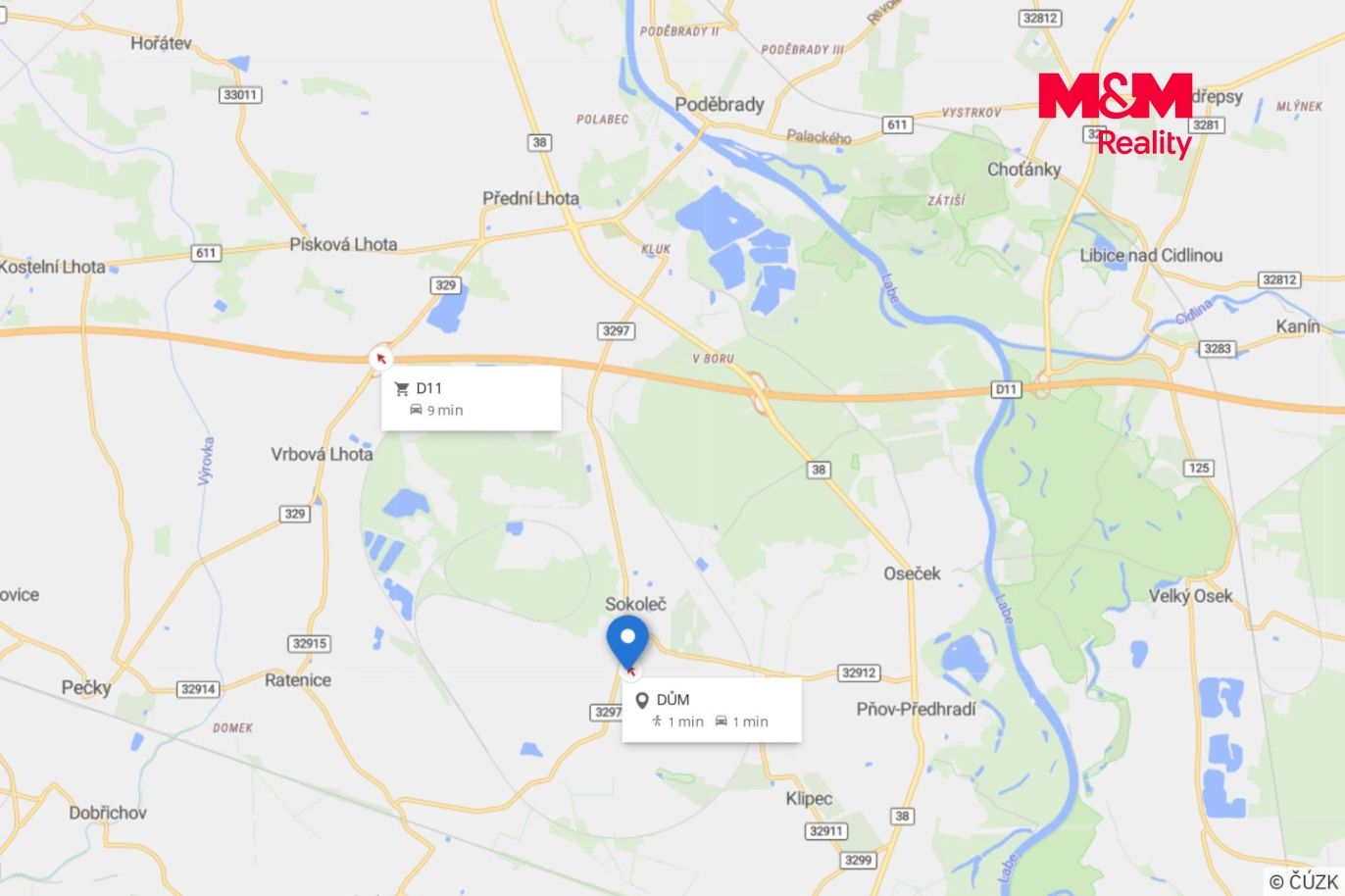 Mapa okolí