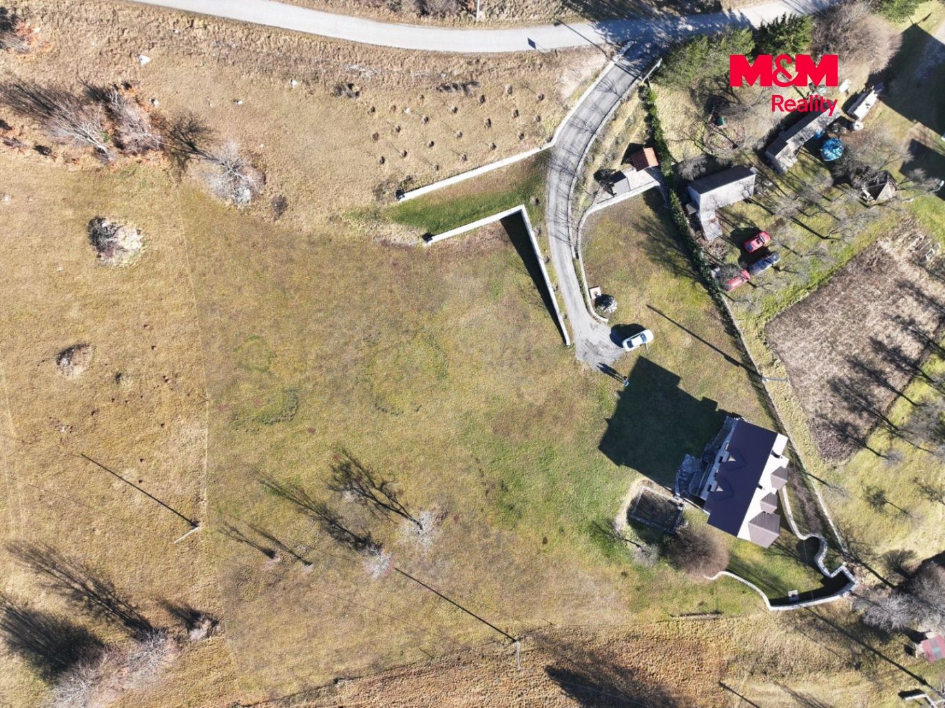pozemek z dronu