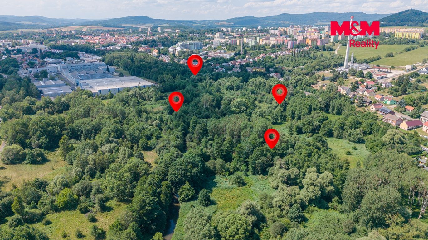 pohled na pozemky 