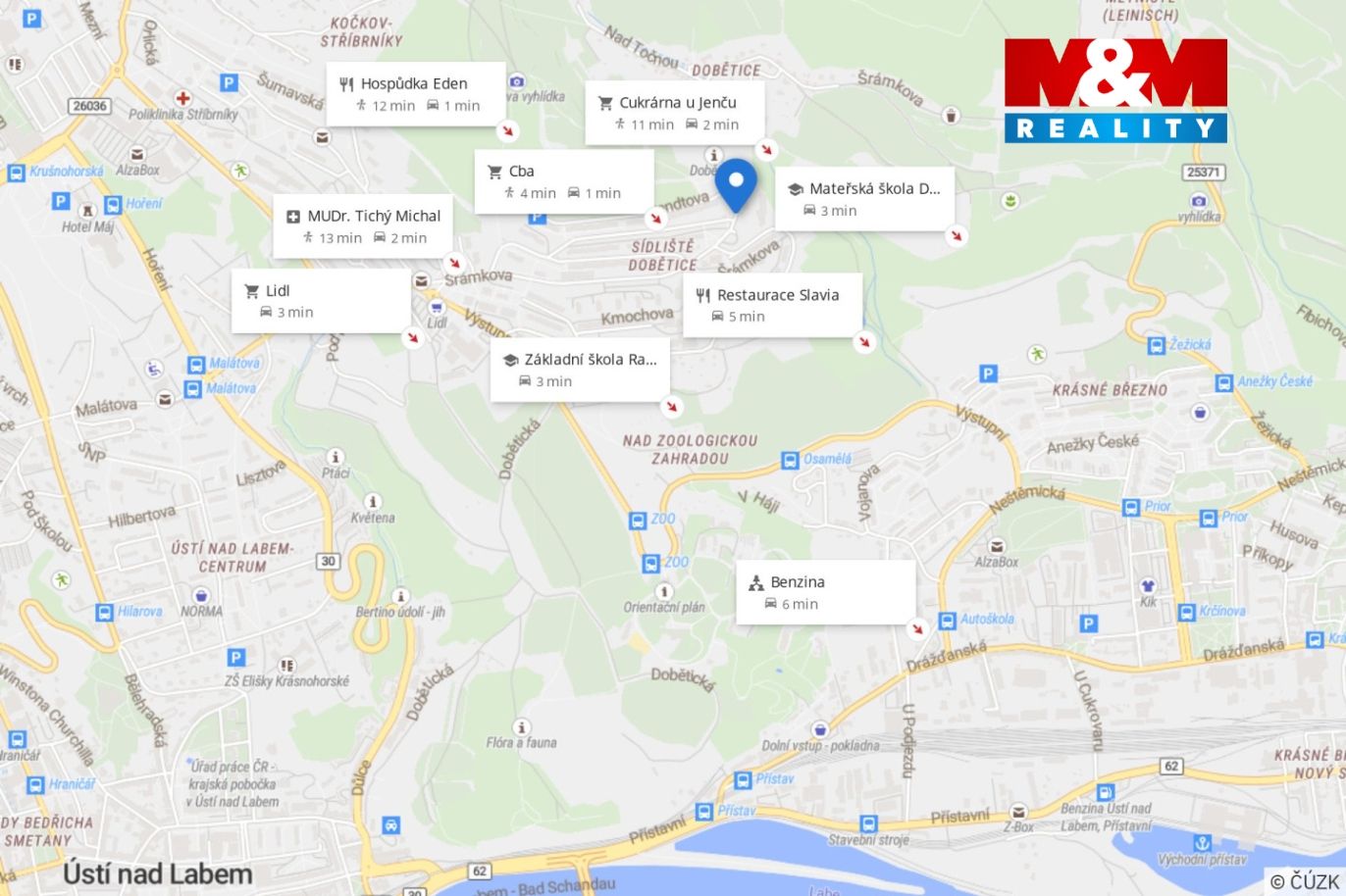 Mapa okolí