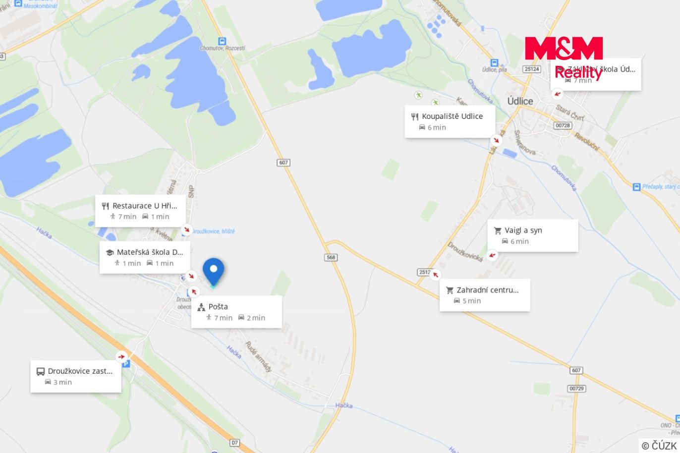 mapa okolí