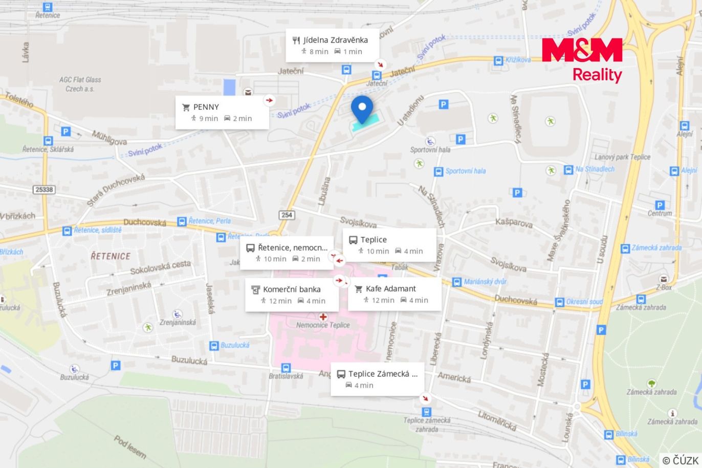 Mapa okolí