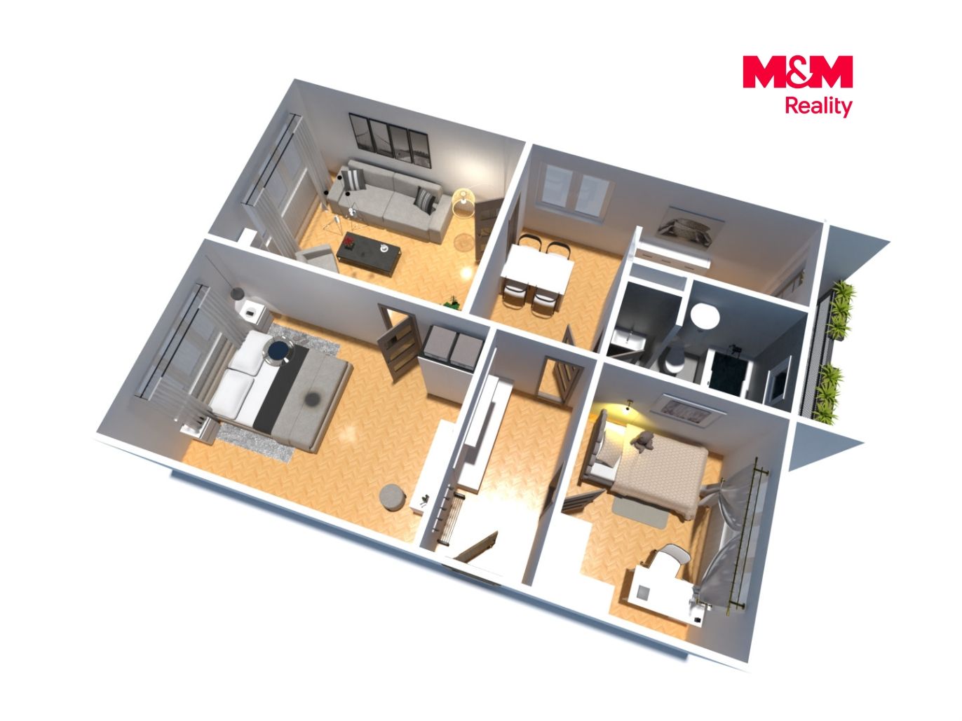 892889 - Prodej bytu 3+1, 66 m², Košetice