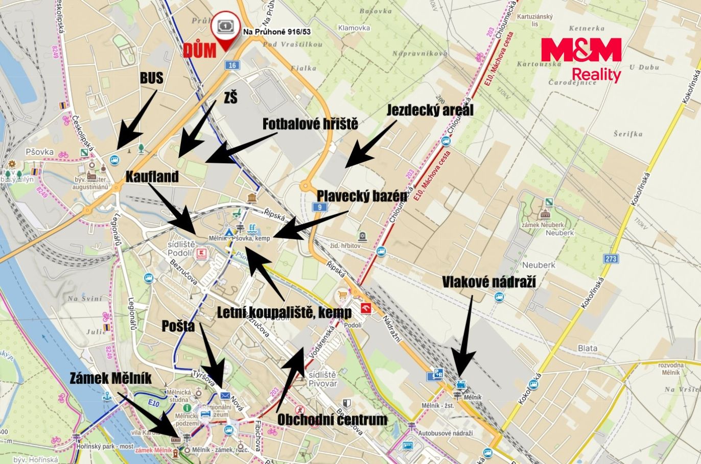 Mapa okolí 