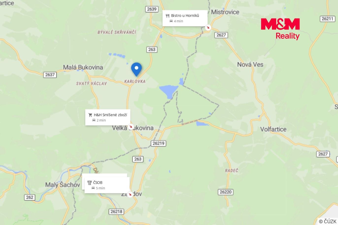 Mapa okolí