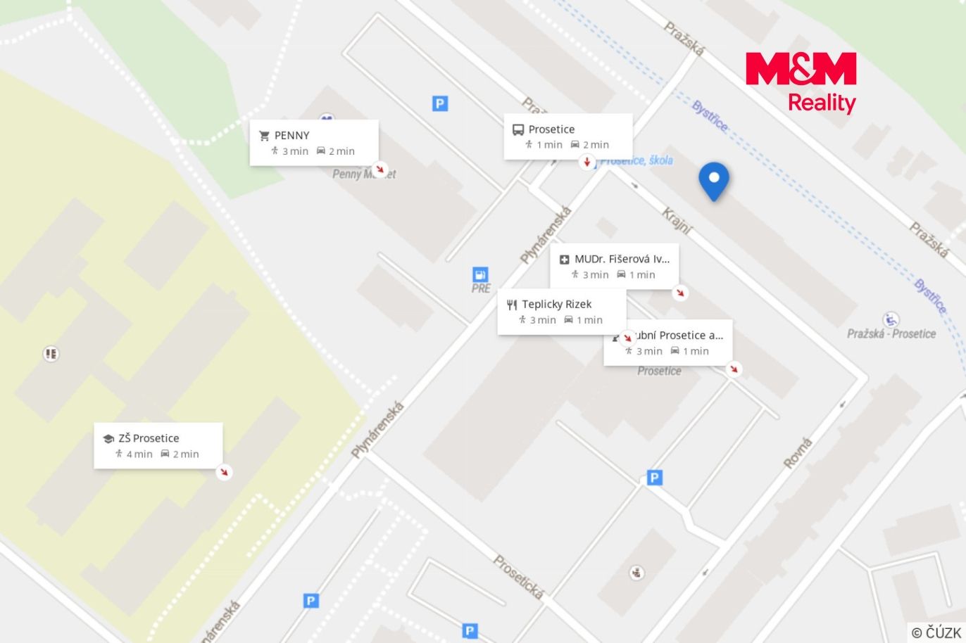 Mapa okolí