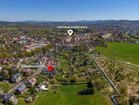 Prodej zahrady 614 m² s chatou 26 m², Stará Role