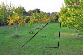 Prodej, stavební pozemek, 1200 m2, Božice