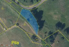 Prodej, pozemek, 802 m2, Pila
