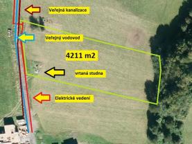 Prodej, stavební pozemek, 4211 m2, Hutisko - Solanec