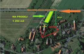 Prodej, stavební pozemek, 1202 m2, Starojická Lhota