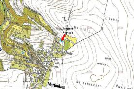 Prodej, stavební pozemek, 1111m2, Martiněves u Libochovic