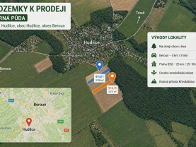 Prodej pole, 6151 m², Hudlice