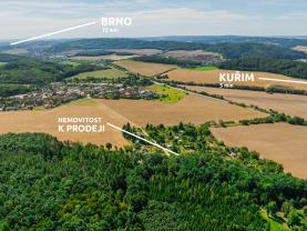 Prodej zahrady - 418 m², s chatou -16 m², Kuřim