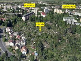 Prodej chatky, přenechání zahrady 434 m², KV - Drahovice