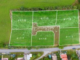 Prodej šesti pozemků k bydlení, 5384 m², Čisovice