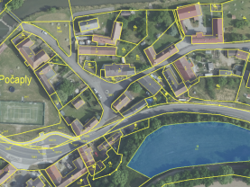 Prodej pozemku k bydlení, 3403 m², Počaply