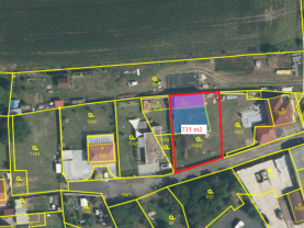 Prodej, stavební pozemek a stodola, 731 m2, Budyně n.O.