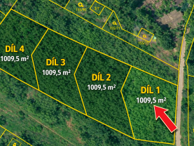 Prodej pozemku 1 009 m², Velké Popovice