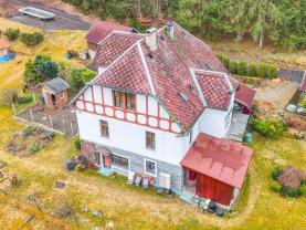 Prodej rodinného domu 7+1 v Podhradí u Aše, zahrada 5366 m2