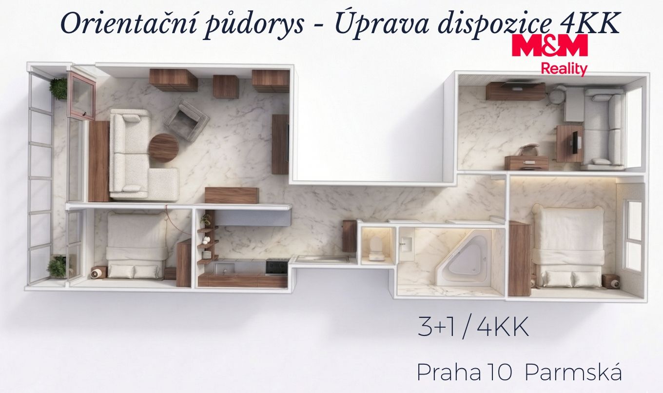 Prodej, Byt 3+1, 72 m², Praha, Parmská, Praha – náhled fotky 13