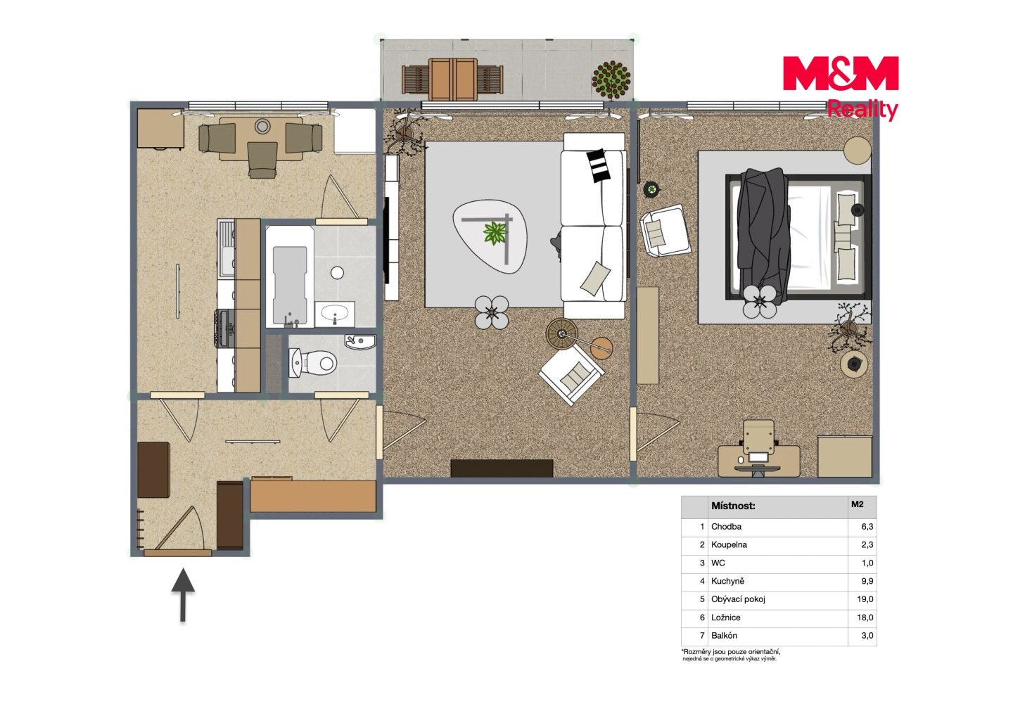 Prodej, Byt 2+1, 56 m², Písek, Zeyerova, Písek – náhled fotky 3