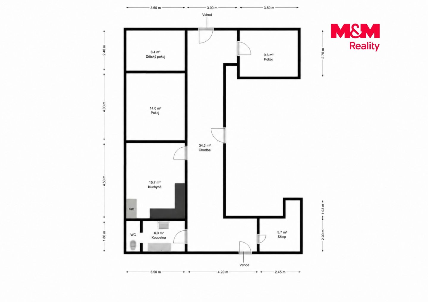 Pronájem, Byt 3+1, 100 m², Nemanice, Nemanice – náhled fotky 12