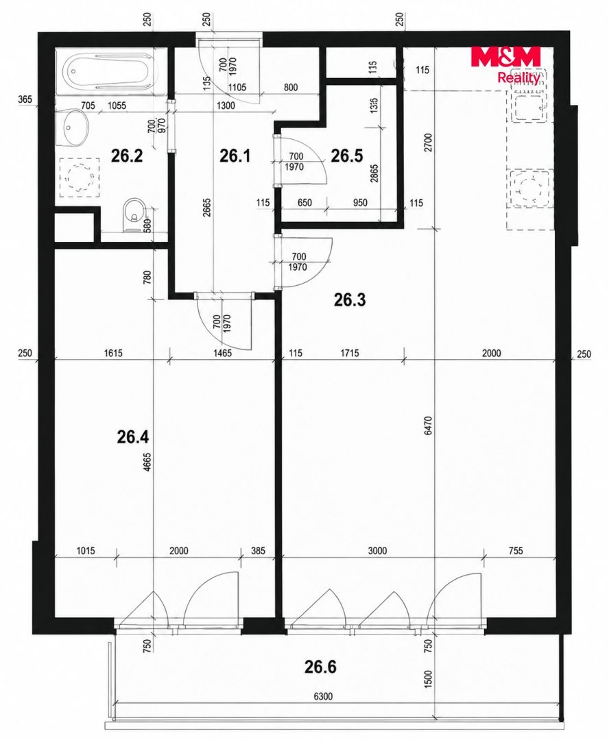 Pronájem, Byt 2+kk, 60 m², Praha, Hlučkova, Praha – náhled fotky 19