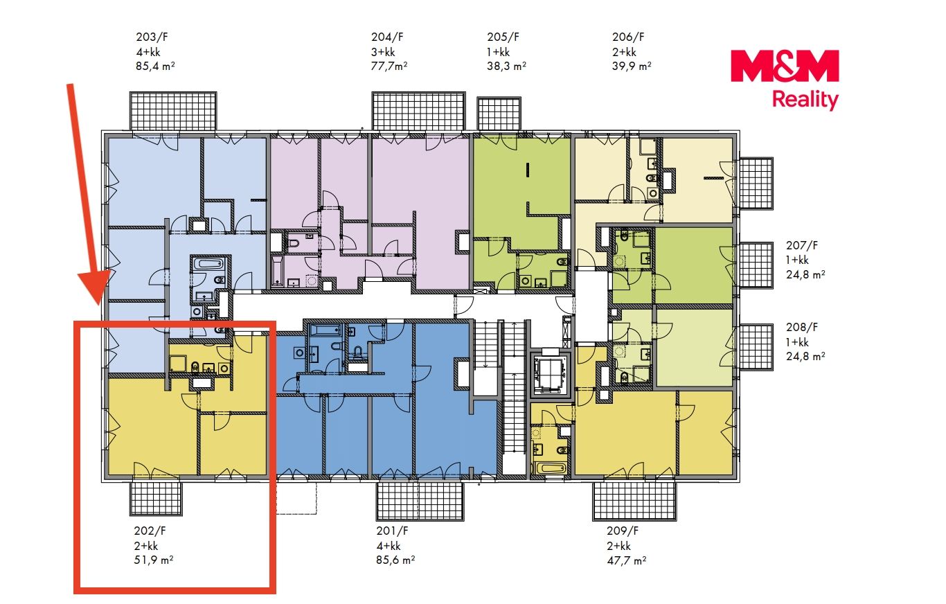 Prodej, Byt 2+kk, 52 m², Kralupy nad Vltavou, Nádražní, Kralupy nad Vltavou – náhled fotky 4