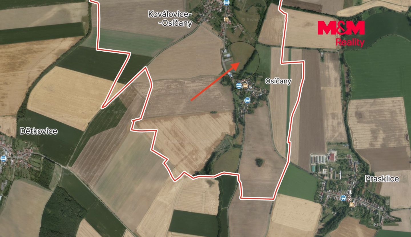 Prodej, Pole, Koválovice-Osíčany