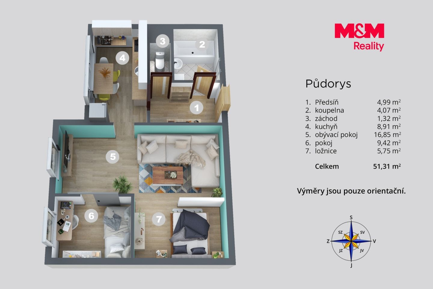 Prodej, Byt 2+1, 51 m², Chlumec, Stradovská, Chlumec – náhled fotky 9