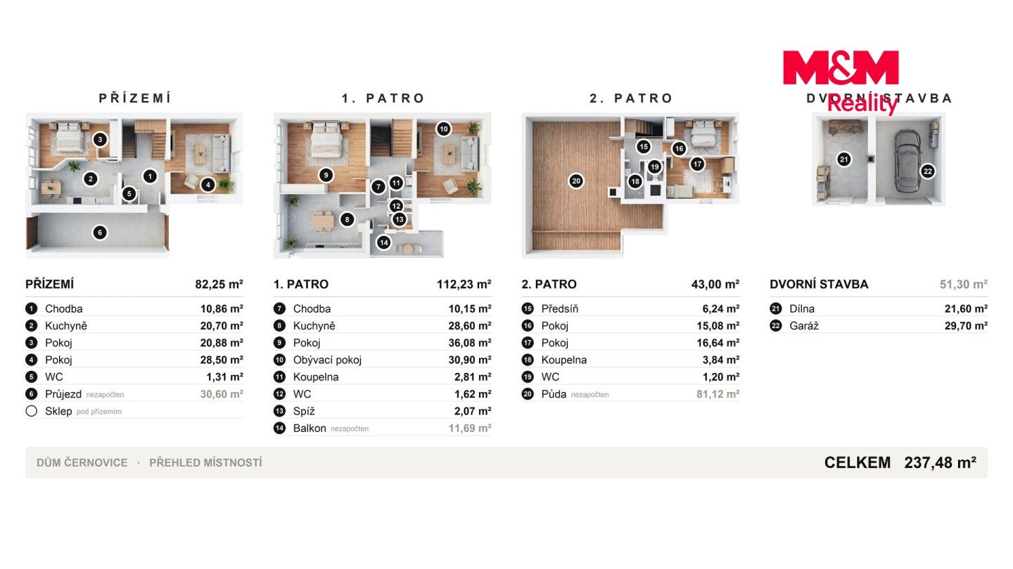 Prodej, Rodinný dům, 237 m², Černovice, Mariánské náměstí, Černovice – náhled fotky 38