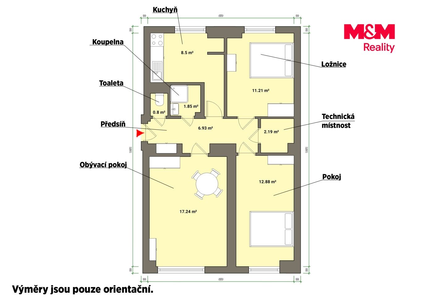 Pronájem, Byt 3+1, 63 m², Planá, Fučíkova, Planá – náhled fotky 5