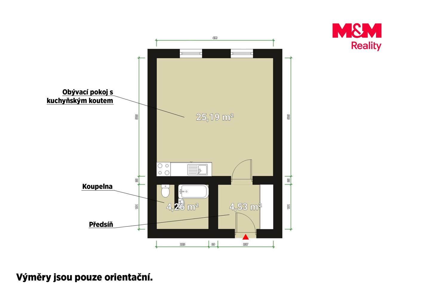 Pronájem, Byt 1+kk, 30 m², Plzeň, Krašovská, Plzeň – náhled fotky 7