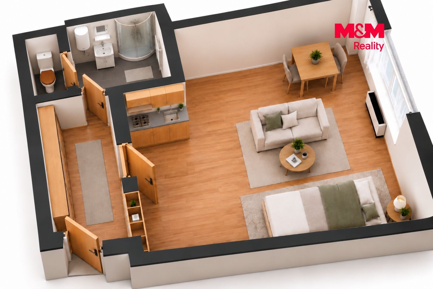 Pronájem, Byt 1+kk, 33 m², Blatná, Smetanova, Blatná – náhled fotky 9
