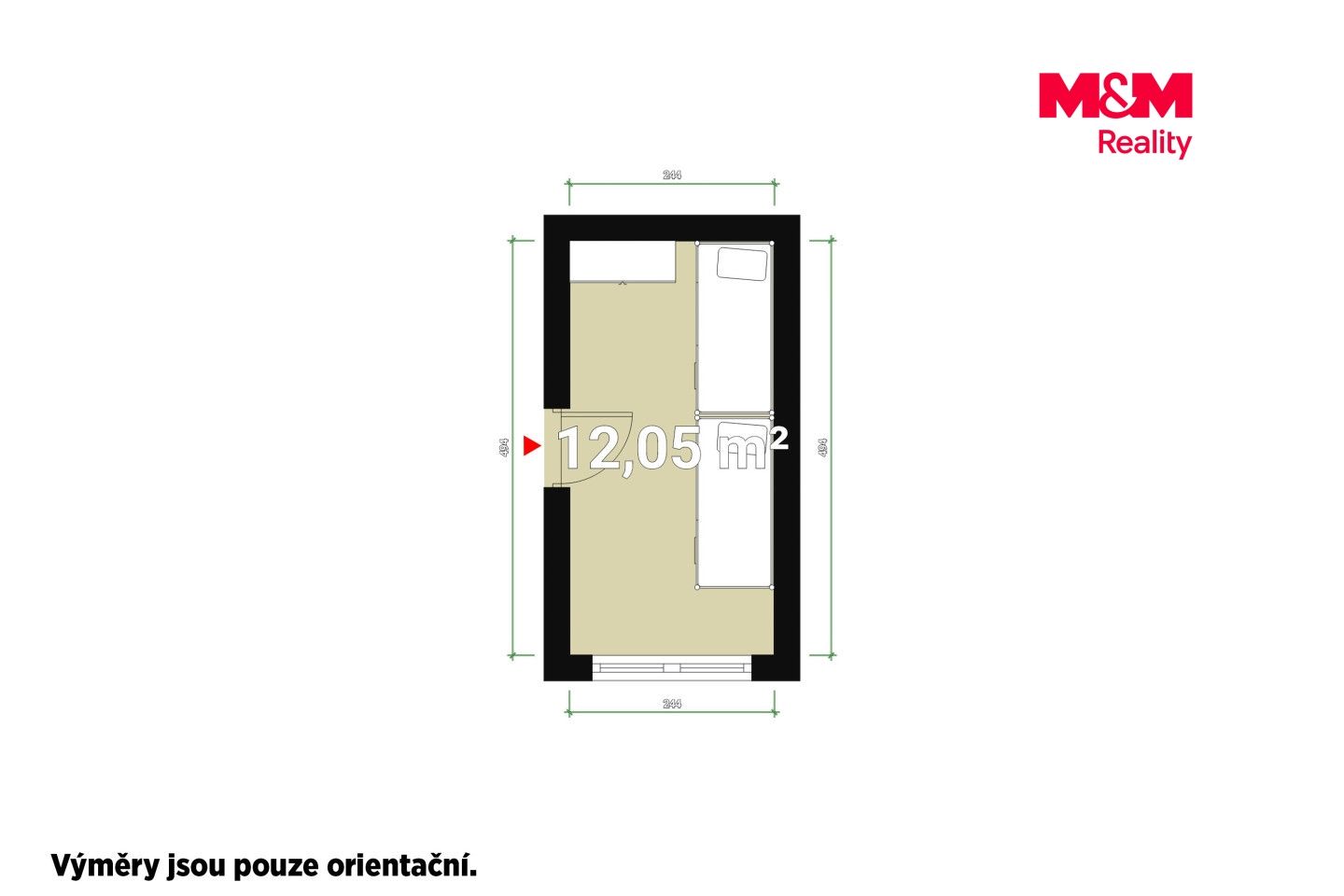 Pronájem, Byt 1+kk, 12 m², Plzeň, Rolní, Plzeň – náhled fotky 3