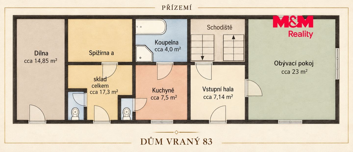 Prodej, Rodinný dům, 150 m², Vraný, Vraný – náhled fotky 13