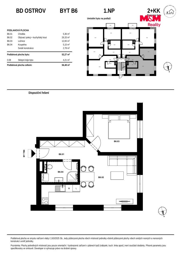 Prodej, Byt 2+kk, 56 m², Ostrov, Hlavní třída, Ostrov – náhled fotky 5