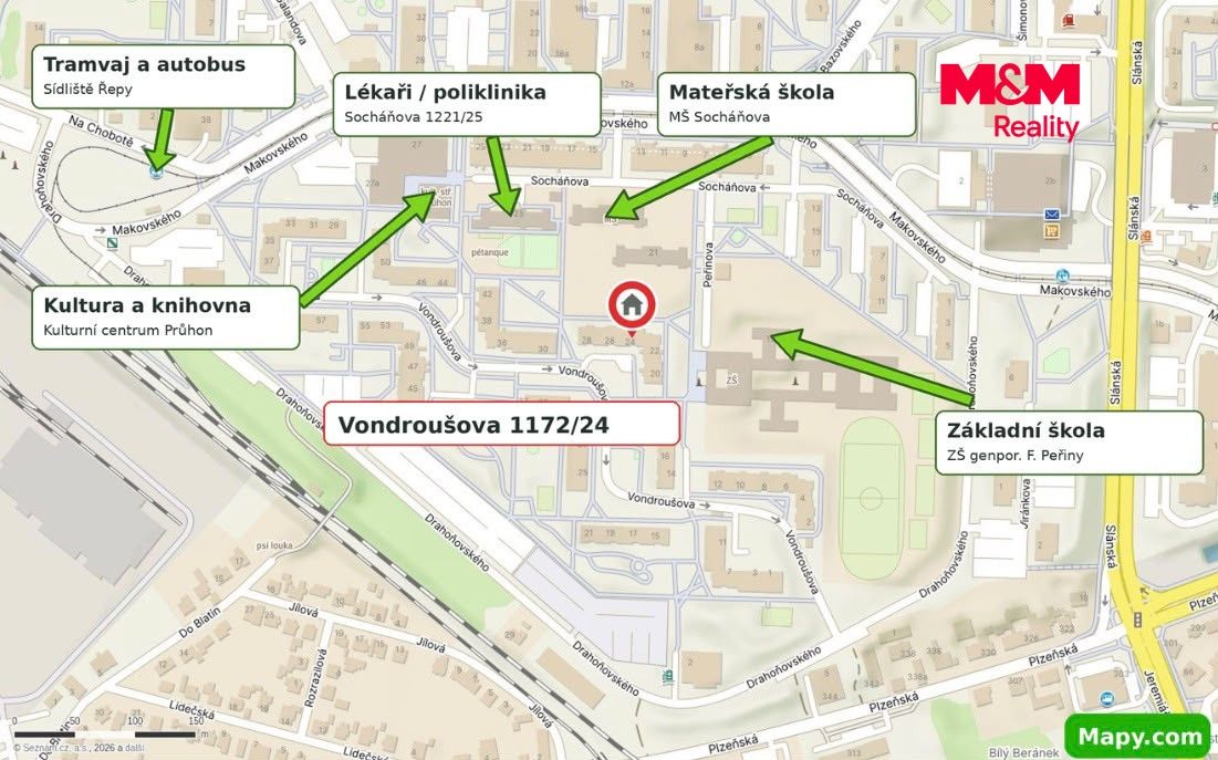 Pronájem, Byt 1+kk, 36 m², Praha, Vondroušova, Praha – náhled fotky 11