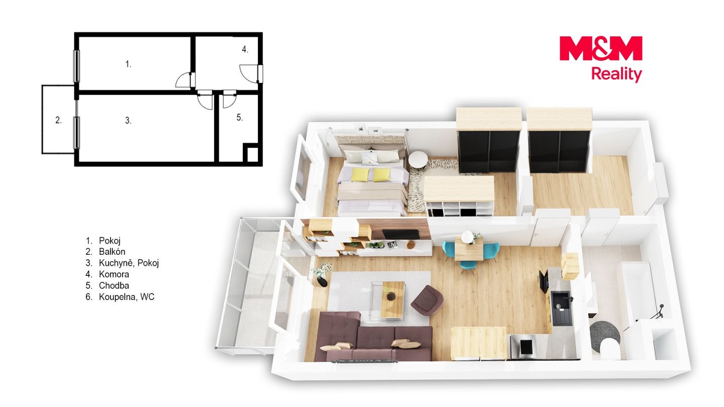 Prodej, Byt 2+kk, 60 m², Praha, Kryšpínova, Praha – náhled fotky 5